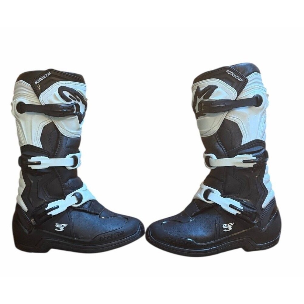 ALPINESTARS TECH 3 MX OFFROAD Motorcross BOOTS BLACK WHITE Motorcycle 8 Men’s